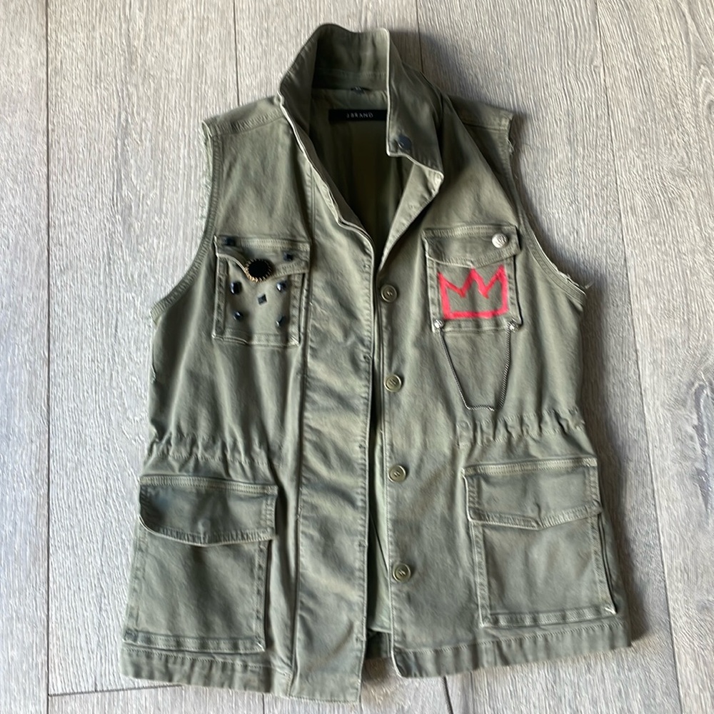 One-of-a-kind (custom made) vest to resemble a famous Kate Moss picture.